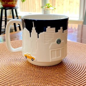 Starbucks NYC Taxi Global Icon Black and White Mug